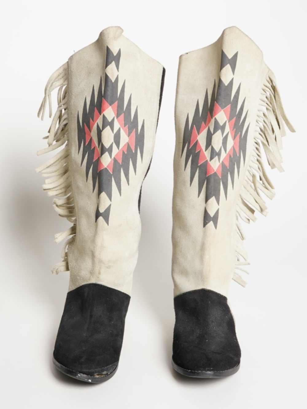VTG Leather Fringed Boots by Biarritz Fashions sz 6